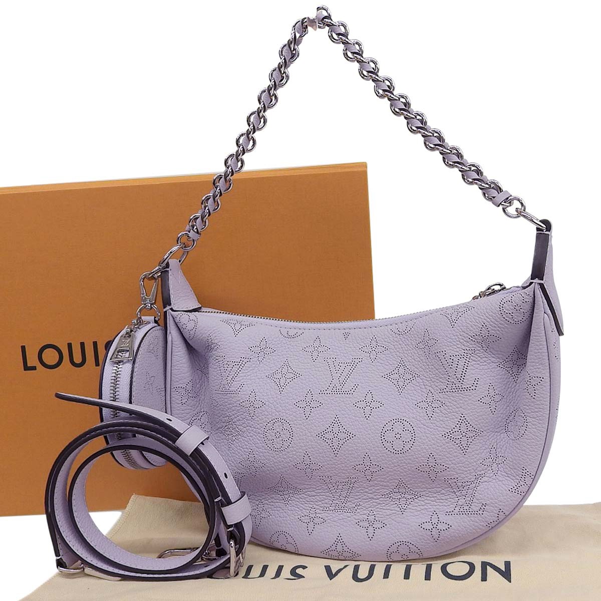 ルイヴィトン LOUIS VUITTON マヒナ バイアPM 2WAY ハンドバッグ ショルダーバッグ ななめ掛け レザー リラ レディース M22959 4748