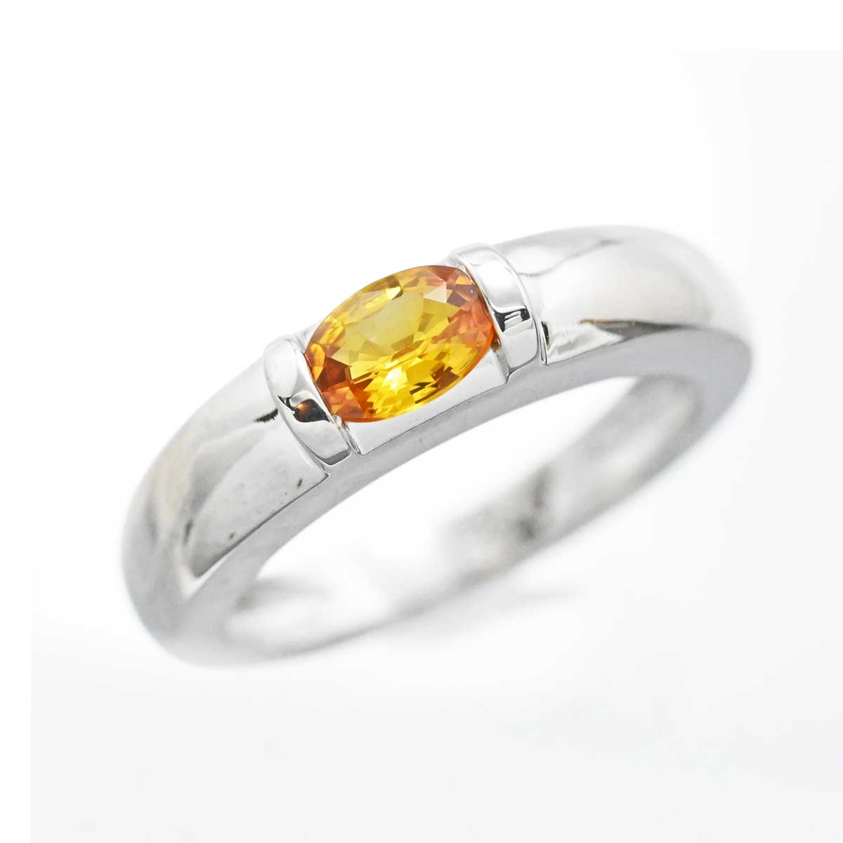 ショーメ CHAUMET 750WG ホワイトゴールド シトリン ジョイアリング １１号 レディース 3056
