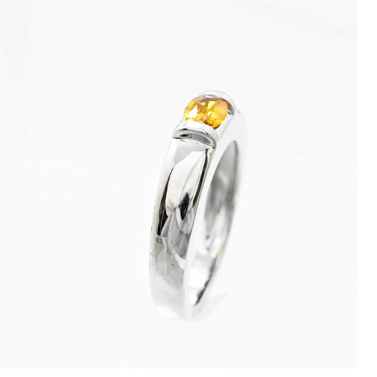 ショーメ CHAUMET 750WG ホワイトゴールド シトリン ジョイアリング １１号 レディース 3056