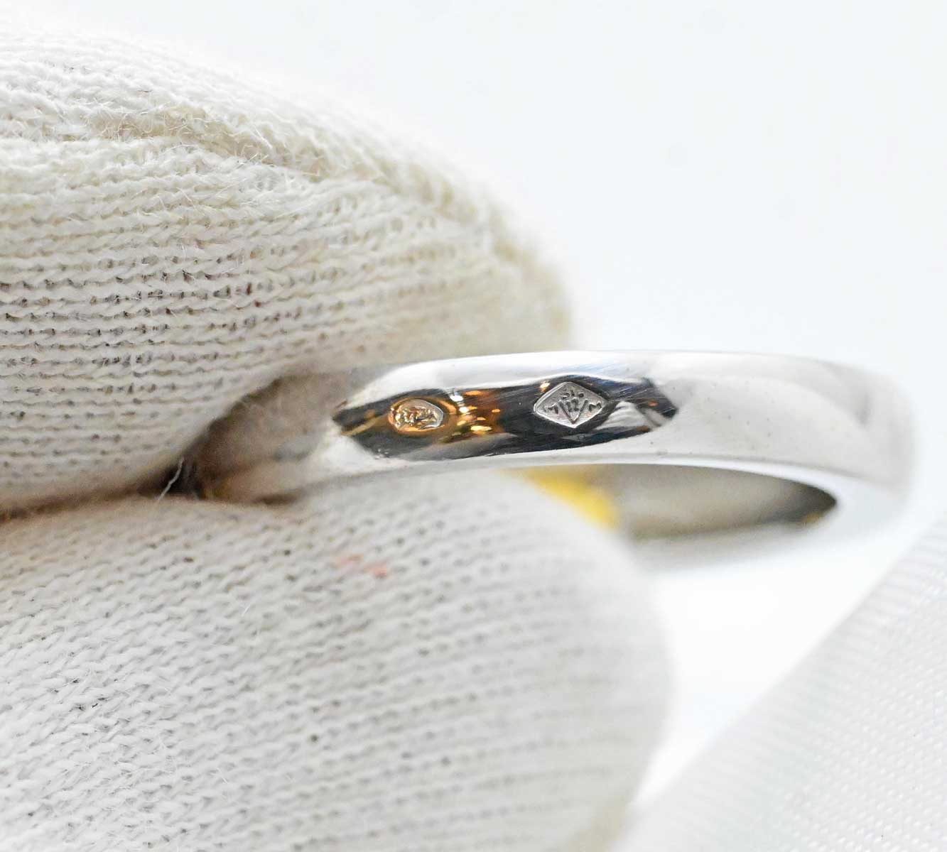 ショーメ CHAUMET 750WG ホワイトゴールド シトリン ジョイアリング １１号 レディース 3056