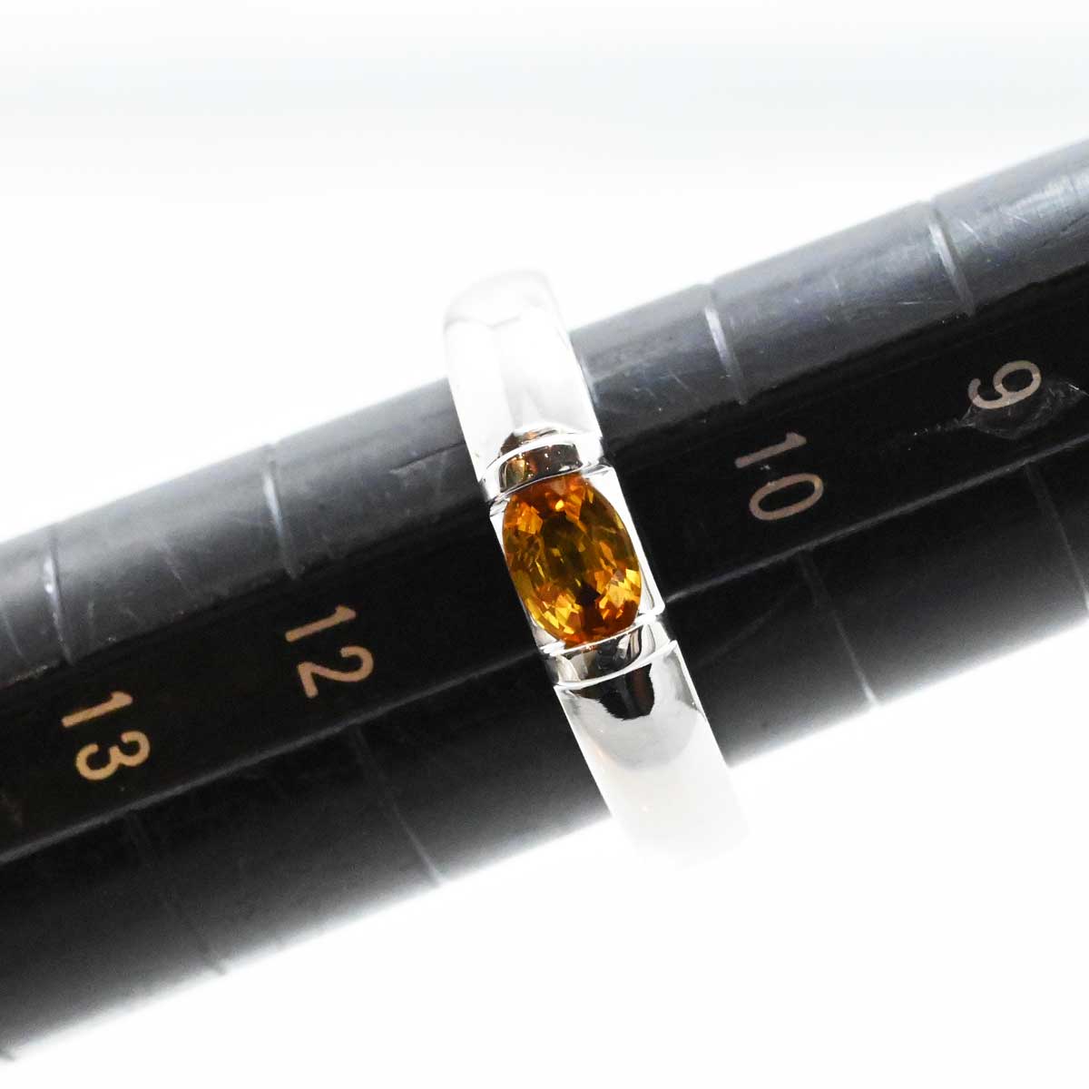 ショーメ CHAUMET 750WG ホワイトゴールド シトリン ジョイアリング １１号 レディース 3056