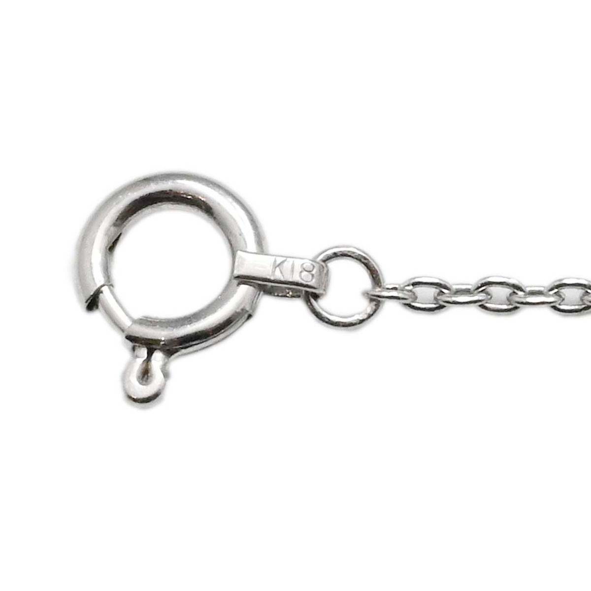 スタージュエリー STAR JEWELRY K18WG ホワイトゴールド ダイヤ0.15ct ハート ネックレス レディース  3562