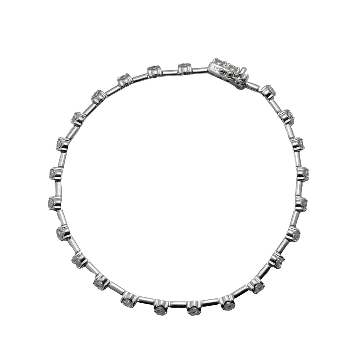 デビアス De Beers 750ＷG ホワイトゴールド ダイヤ1.25ct ブレスレットレディース  3661