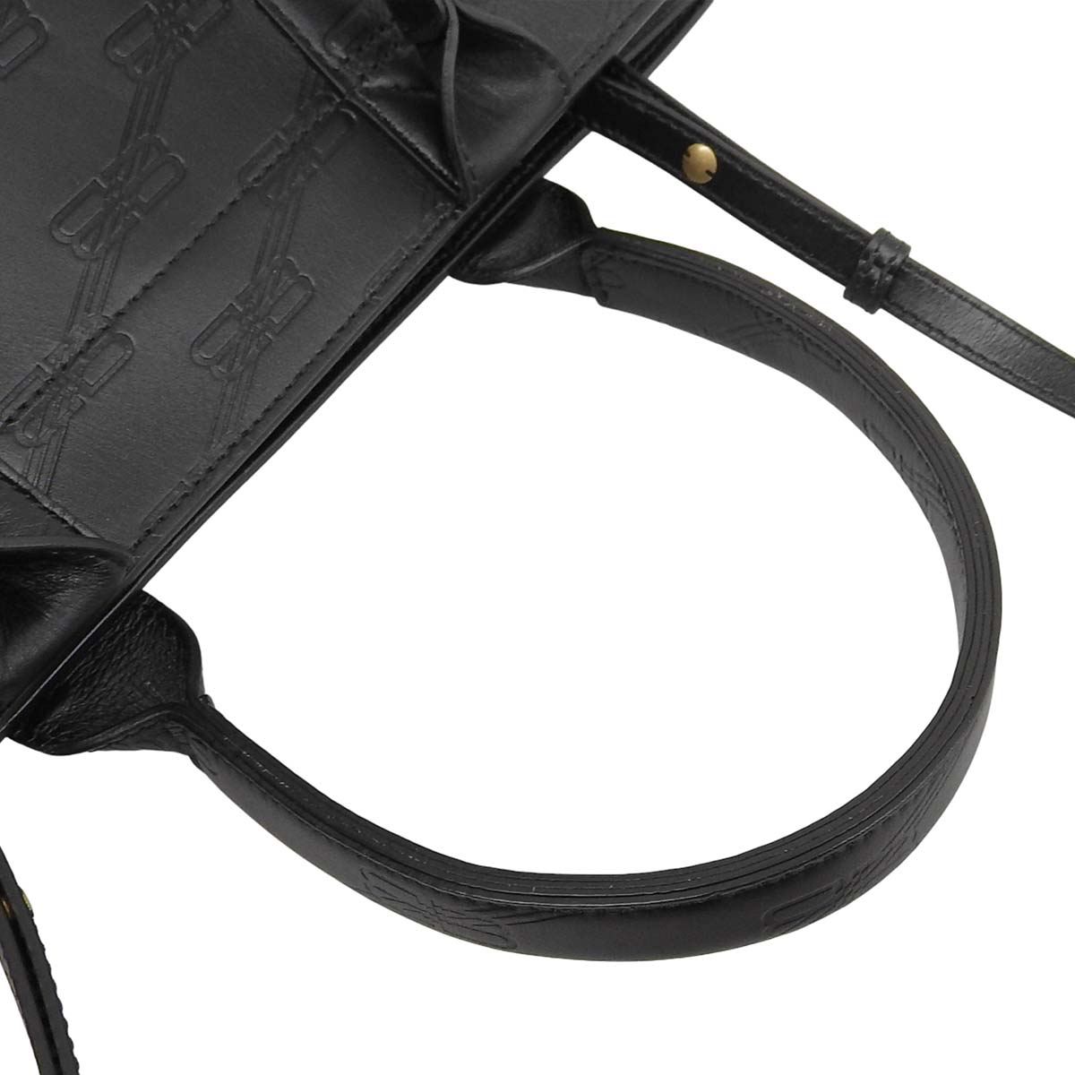 バレンシアガ BALENCIAGA ハードウェア 2WAYバッグ ハンドバッグ ショルダーバック ななめ掛け レザー ブラック レディース 4703