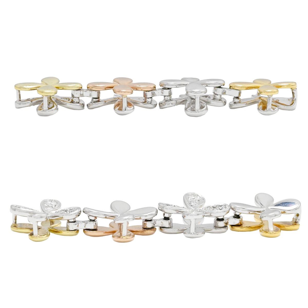 ミキモト MIKIMOTO K18YG PG WG イエローピンクホワイト スリーカラー