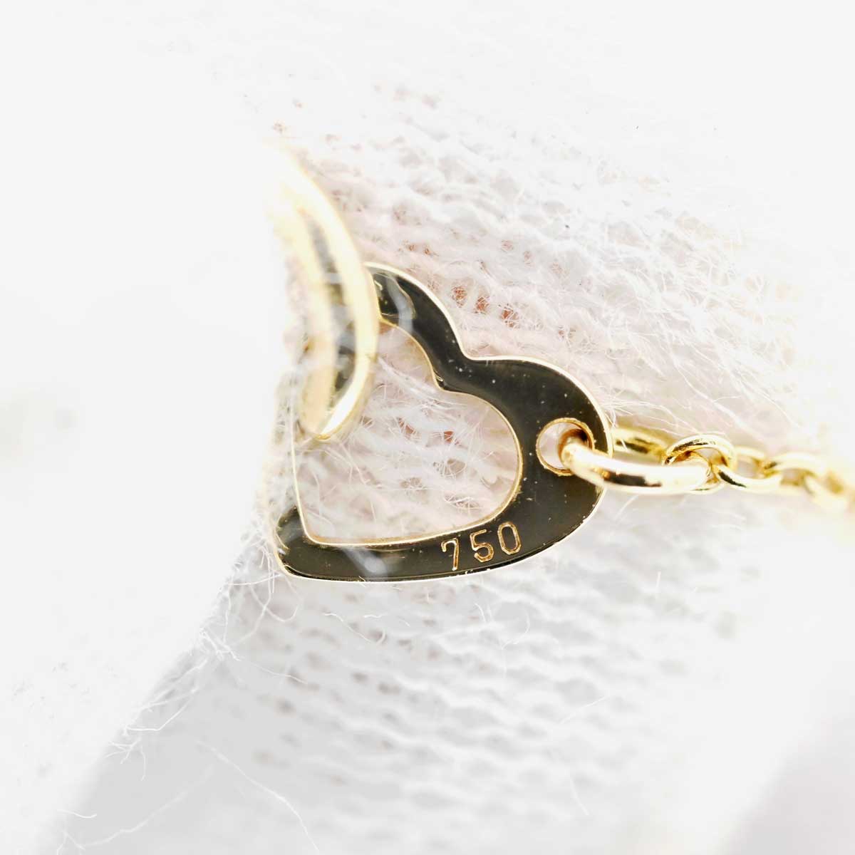 ポンテヴェキオ Ponte Vecchio K18YG イエローゴールド ダイヤ サファイア マルチハート ネックレス 3165