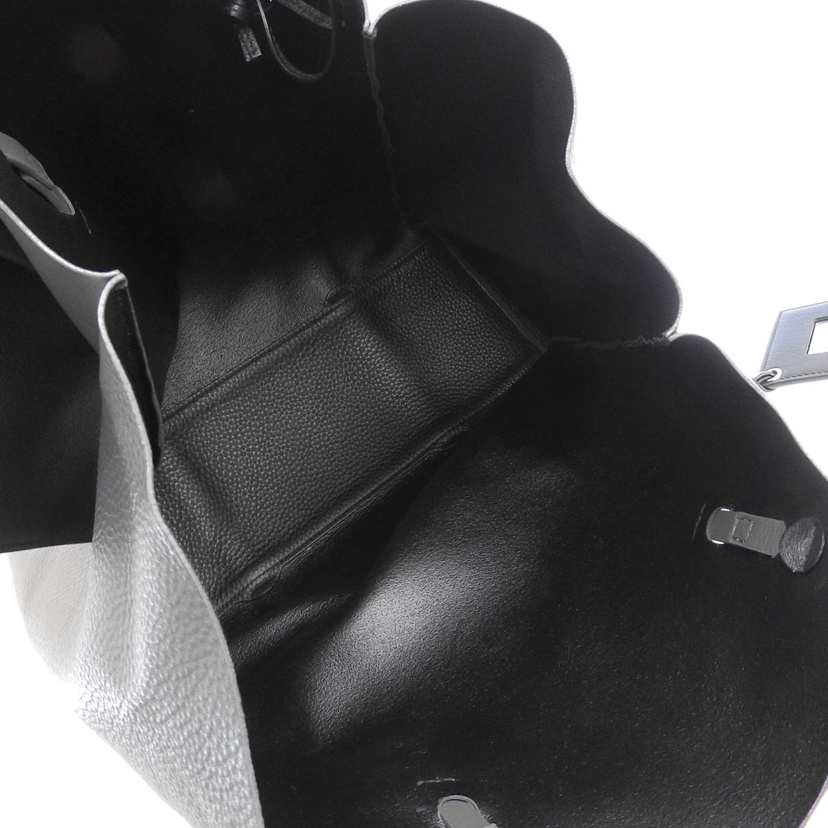 バレンシアガ BALENCIAGA エブリディトート バッグ ポーチ付き レザー ダークグレー レディース 4062