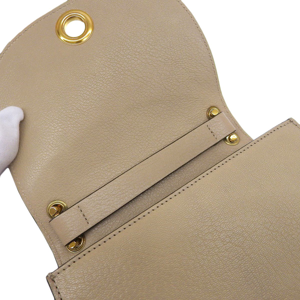 マルニ MARNI ミニ ショルダーバッグ レザー ベージュ系 レディース 4178