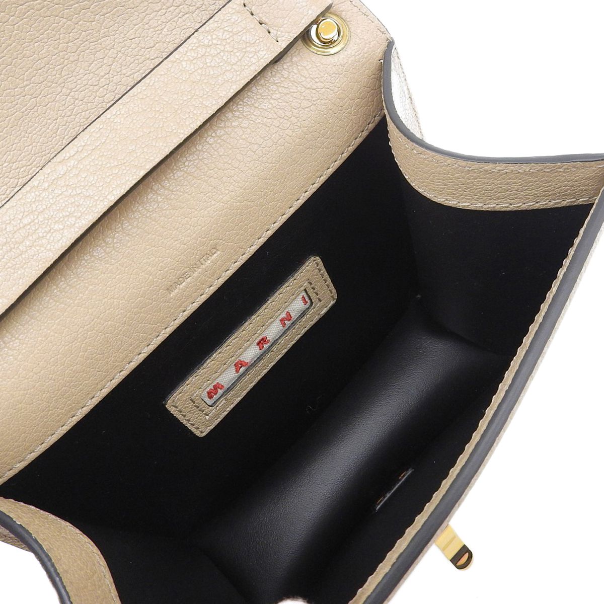 マルニ MARNI ミニ ショルダーバッグ レザー ベージュ系 レディース 4178