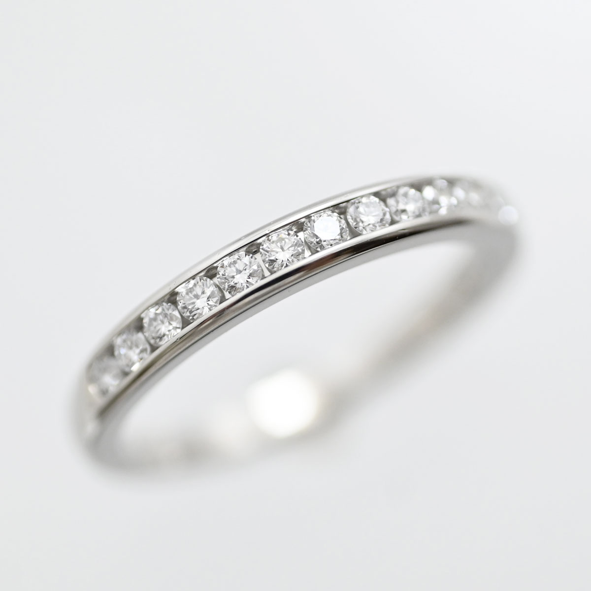 ティファニー TIFFANY & Co. PT950 ダイヤ ハーフエタニティ リング 9