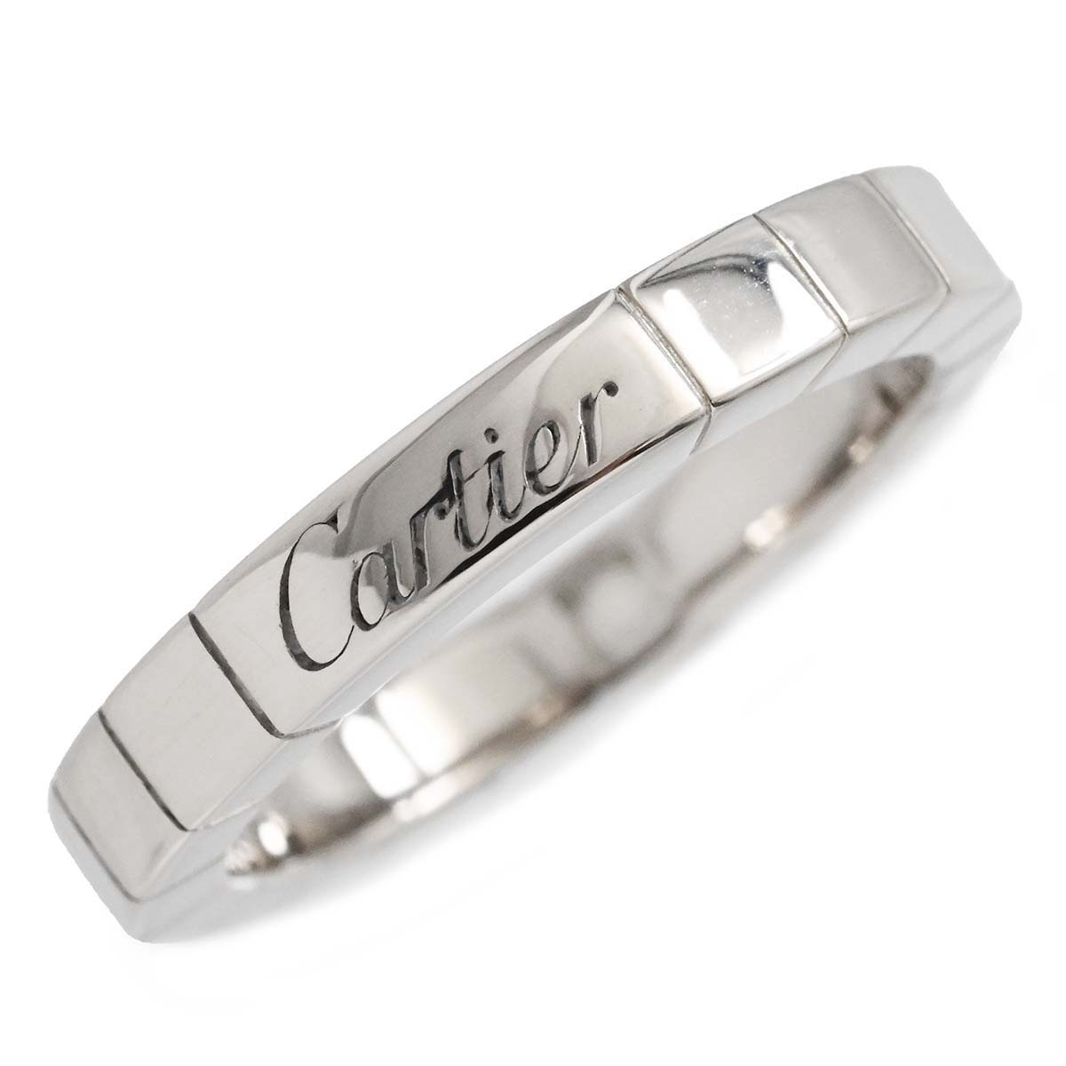 カルティエ CARTIER 750WG ホワイトゴールド ダイヤ1P ラニエール リング サイズ49 レディース  3563