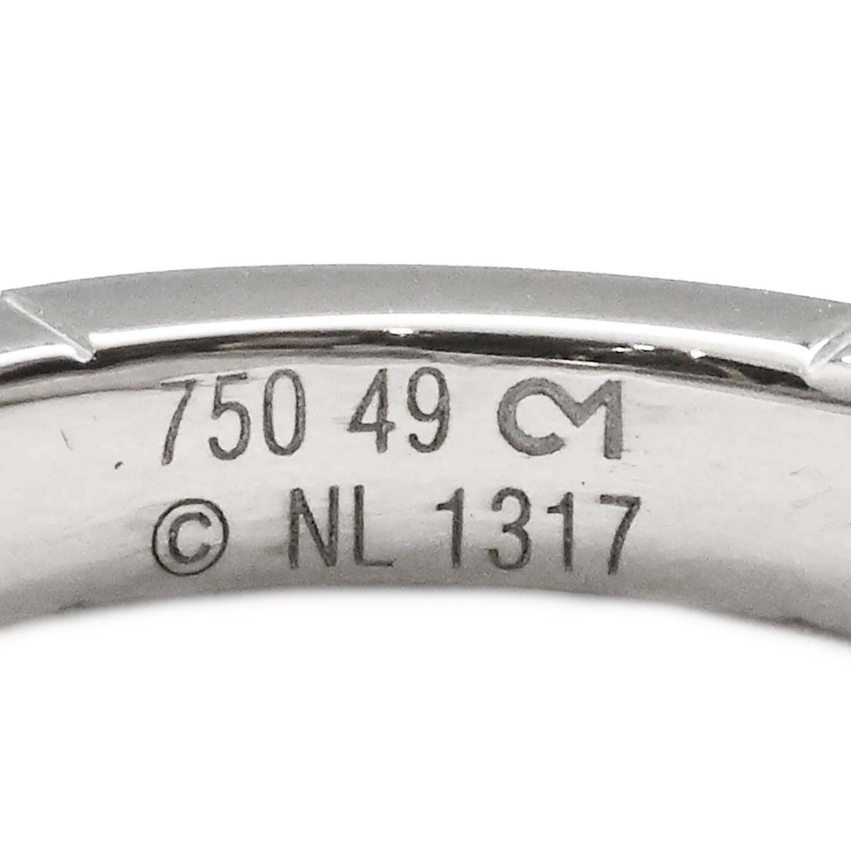 カルティエ CARTIER 750WG ホワイトゴールド ダイヤ1P ラニエール リング サイズ49 レディース  3563