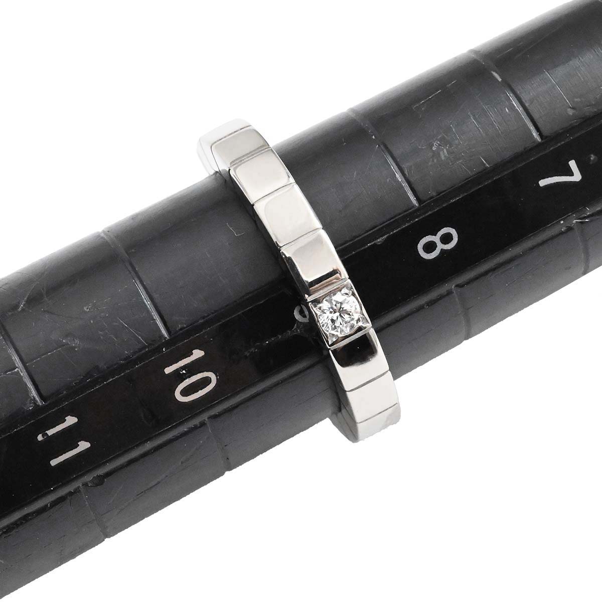 カルティエ CARTIER 750WG ホワイトゴールド ダイヤ1P ラニエール リング サイズ49 レディース  3563