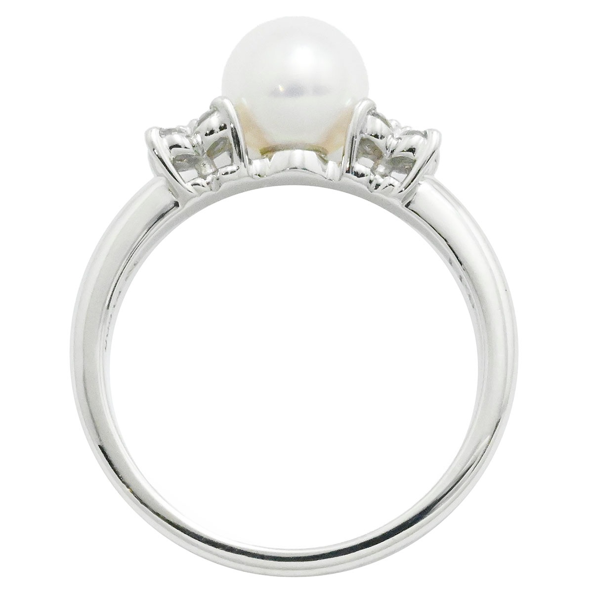 タサキ TASAKI タサキ Pt900 プラチナ パール ダイヤ0.11ct リング 12