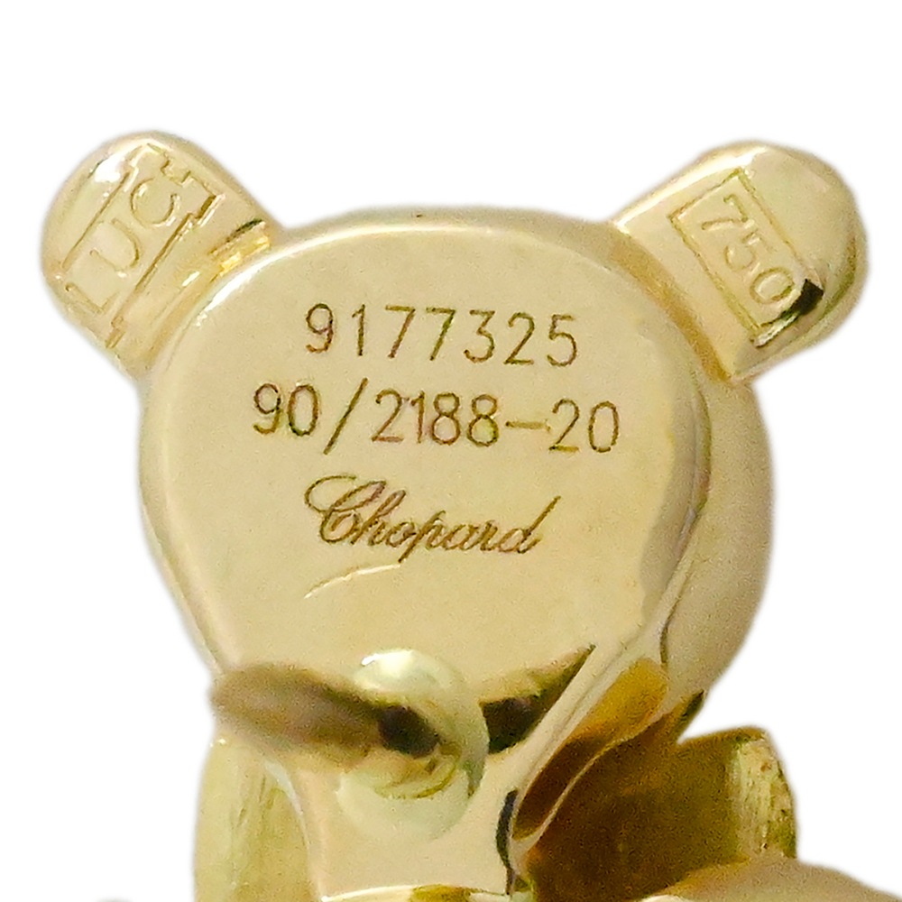 ショパール CHOPARD 750YG K18YG イエローゴールド テディベア ダイヤ1P ブローチ レディース メンズ  2026