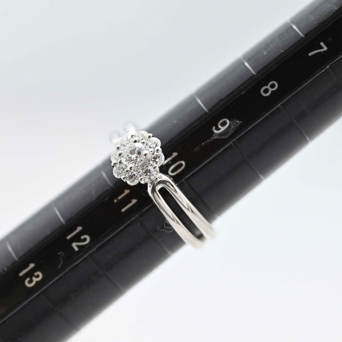 星の砂 HOSHI no SUNA PT900 プラチナ ダイヤ0.41ct リング 10.5号 レディース  3505