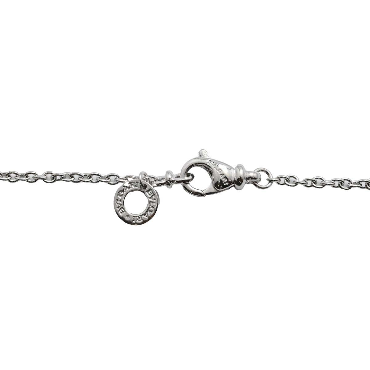 ブルガリ BVLGARI 750WG ホワイトゴールド ダイヤ グリーククロス ネックレス  3565