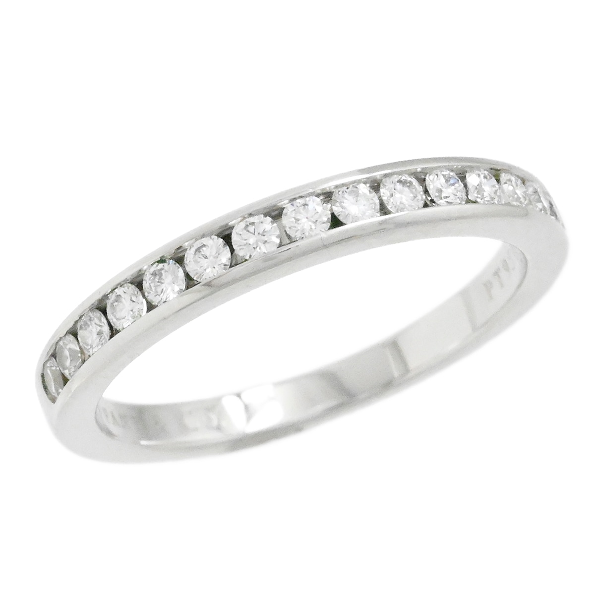 ティファニー TIFFANY & Co. PT950 プラチナ ダイヤ チャネルセッティング ハーフエタニティリング サイズ10号 レディース  2027