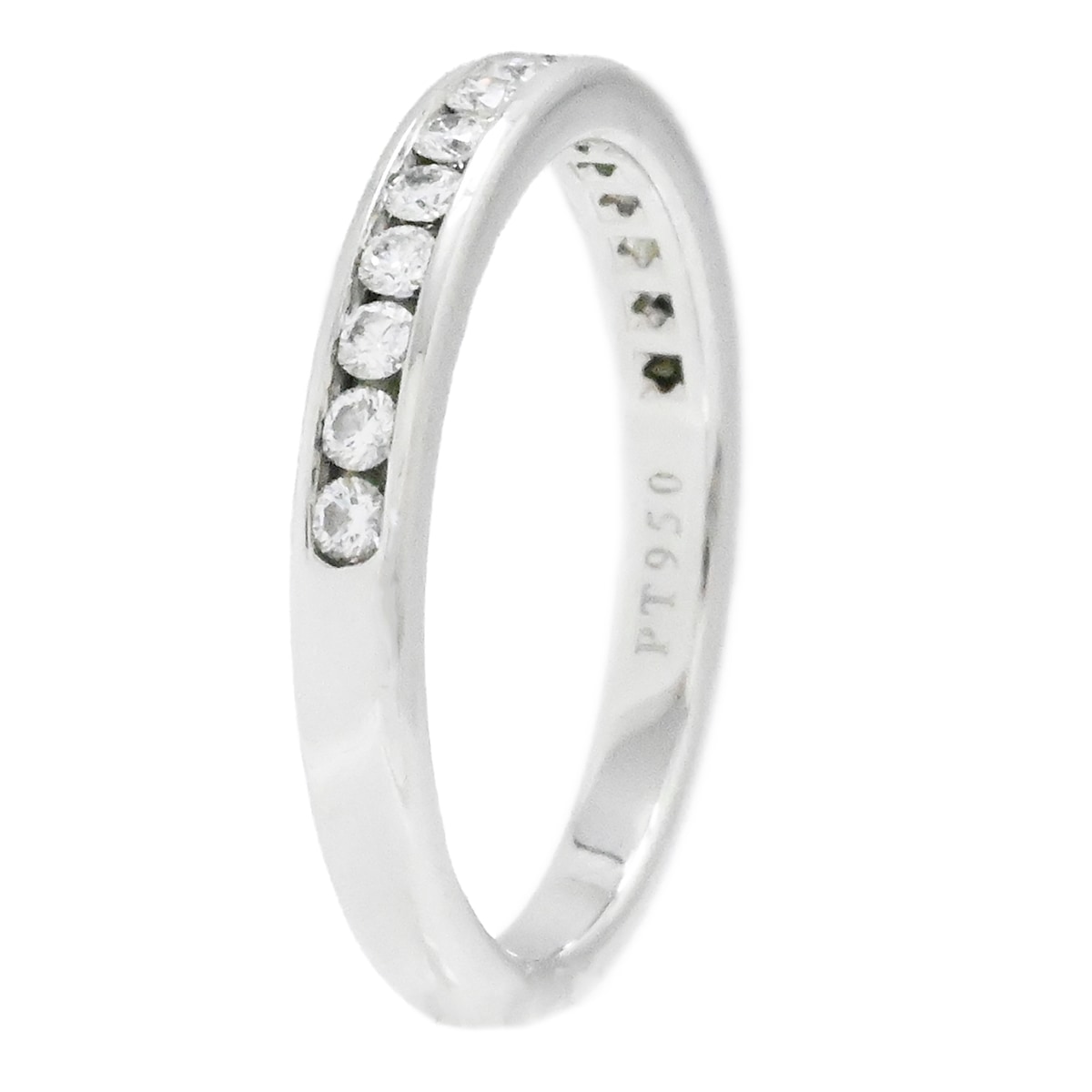 ティファニー TIFFANY & Co. PT950 プラチナ ダイヤ チャネルセッティング ハーフエタニティリング サイズ10号 レディース  2027