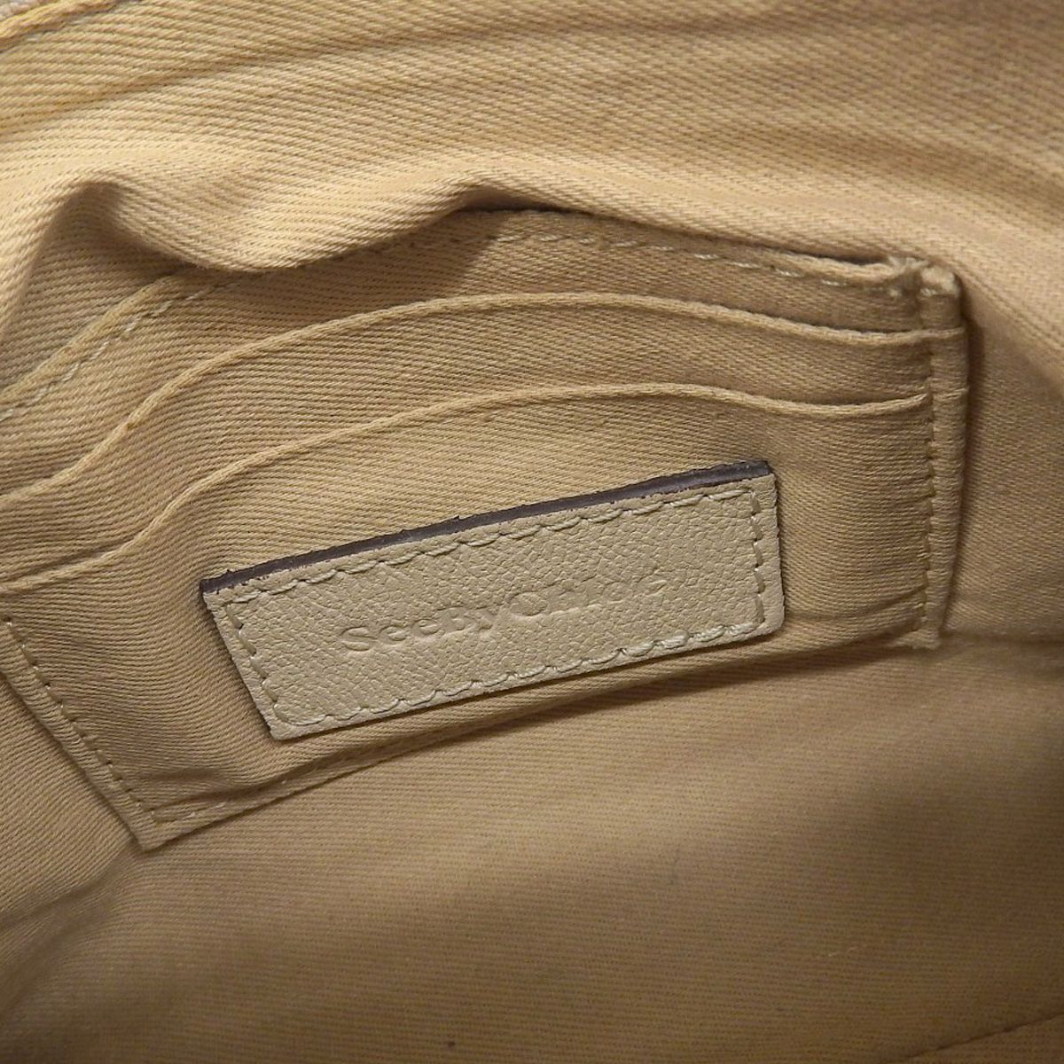 シーバイクロエ  See by Chloe ミニ ショルダーバッグ ２WAY ハンドバッグ レザー ベージュ系 レディース 4181