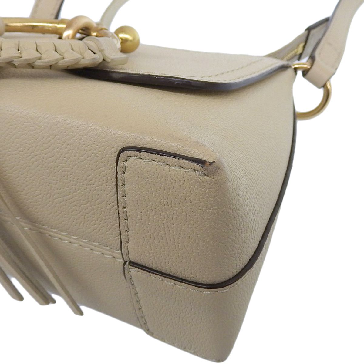 シーバイクロエ  See by Chloe ミニ ショルダーバッグ ２WAY ハンドバッグ レザー ベージュ系 レディース 4181