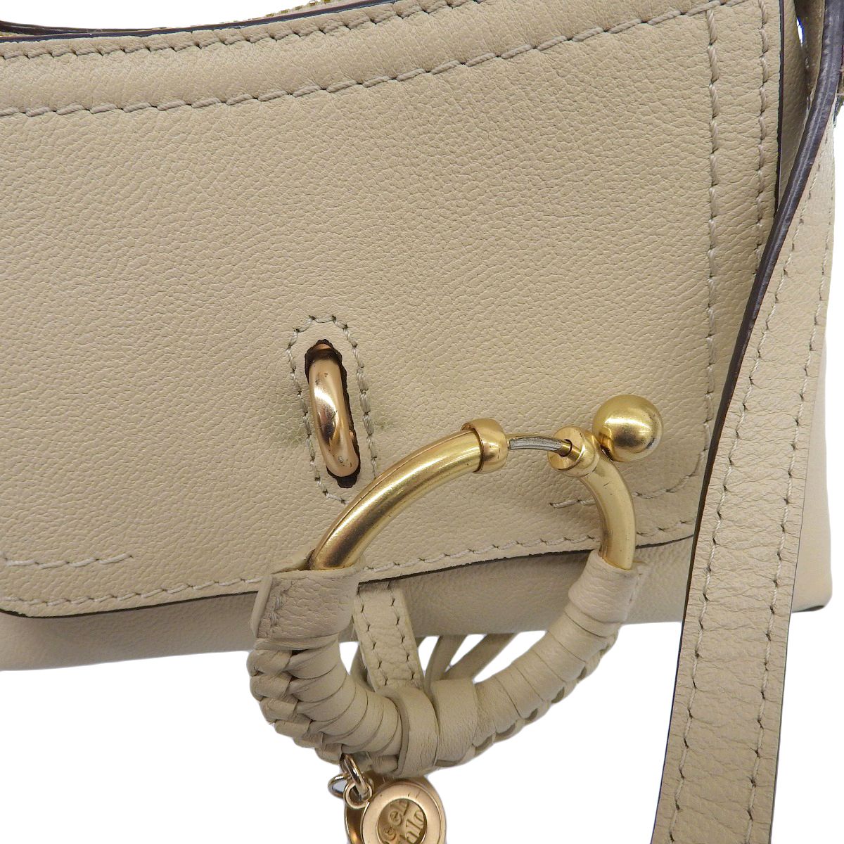 シーバイクロエ  See by Chloe ミニ ショルダーバッグ ２WAY ハンドバッグ レザー ベージュ系 レディース 4181