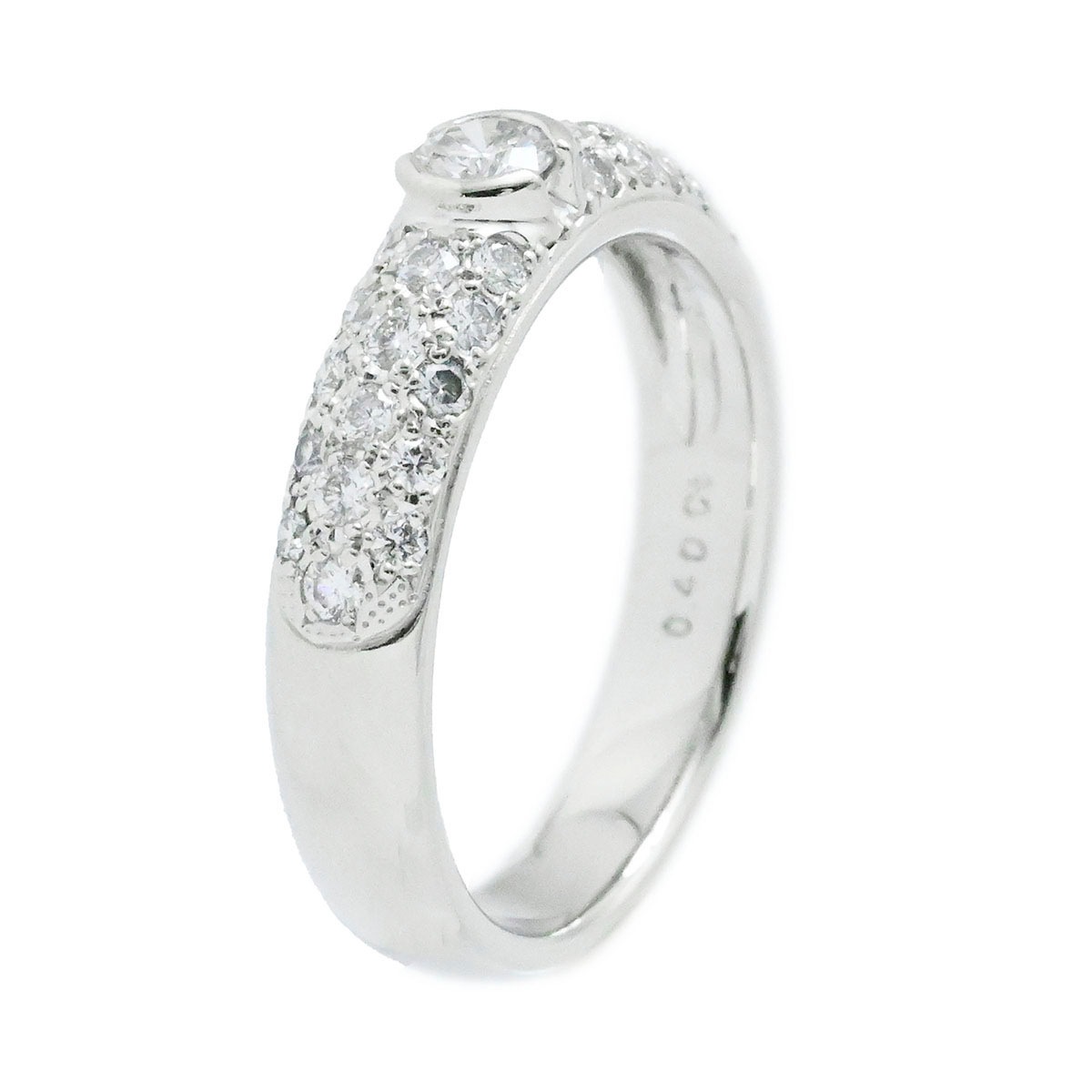 ミキモト MIKIMOTO Pt950 プラチナ ダイヤ0.40ct リング 10号 レディース  3788