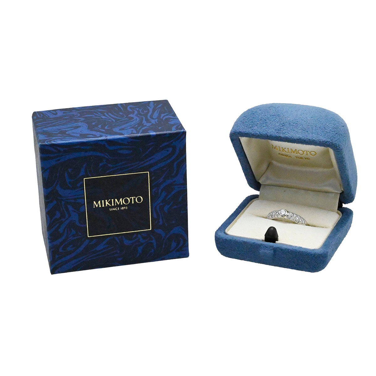 ミキモト MIKIMOTO Pt950 プラチナ ダイヤ0.40ct リング 10号 レディース  3788