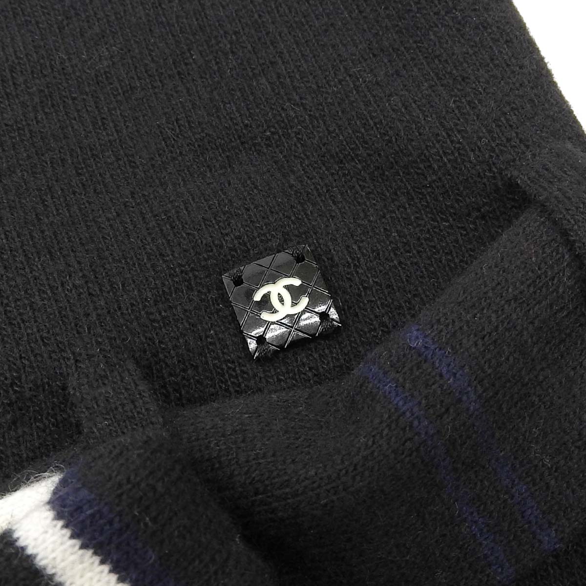 シャネル CHANEL カシミア ニット ノースリーブ リボンベルト ココ