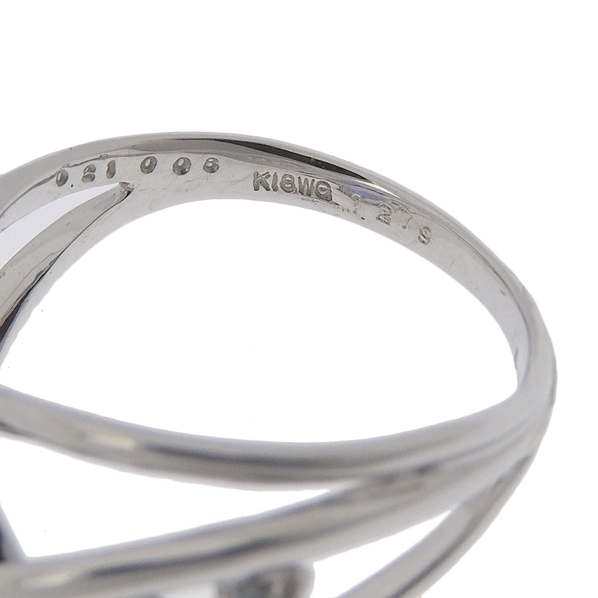 リング 指輪 K18WG タンザナイト 1.279ct ダイヤモンド 0.20ct 11号 レディース 8721