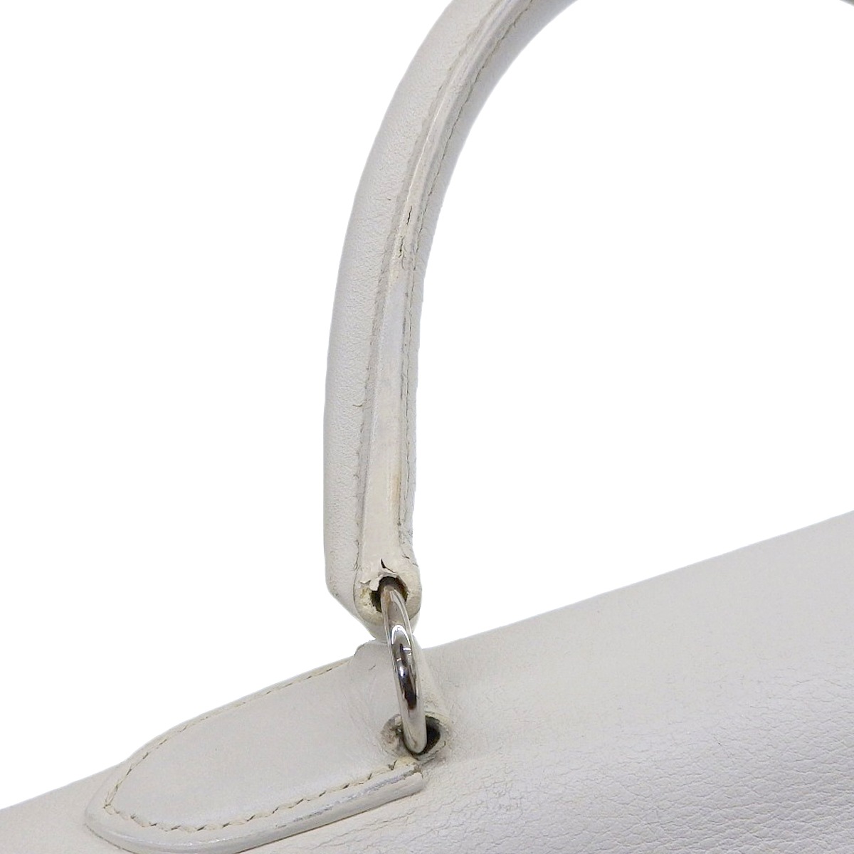 エルメス HERMES ケリーフラット ハンドバッグ スイフト ホワイト系 レディース □M刻印 2009年 4182