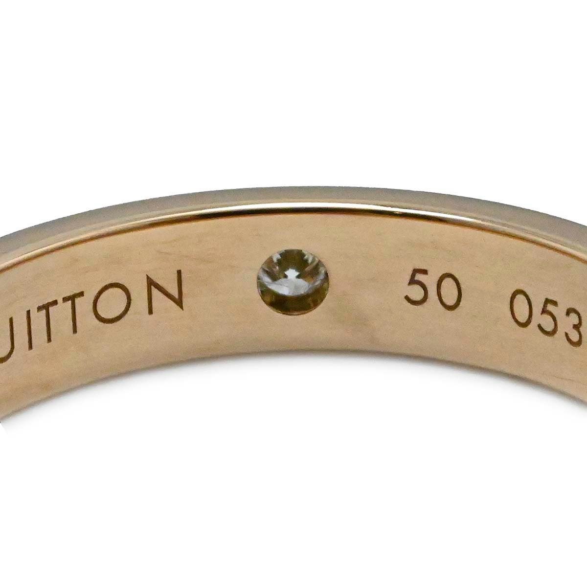 ルイヴィトン LOUIS VUITTON 750PG ピンクゴールド アリアンスアンプラント ダイヤ1P リング サイズ50 Q9F02A レディース Q9F02A 3666