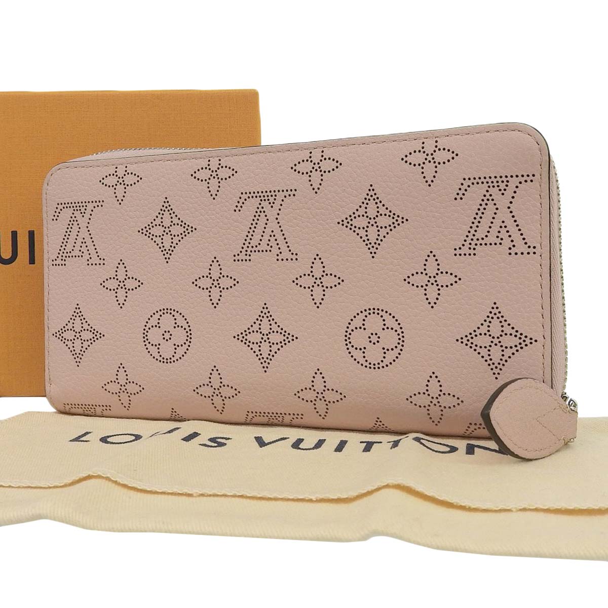 ルイヴィトン LOUIS VUITTON マヒナ ジッピーウォレット 長財布 ラウンドファスナー ピンク レディース M61868 4595
