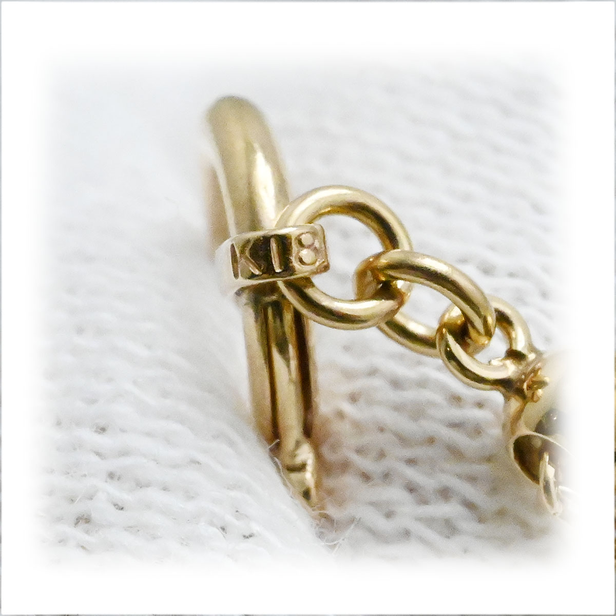 タサキ TASAKI 750SG サクラゴールド ガーネット リーフモチーフ ペアシェイプ ピンクゴールドネックレス レディース  3950