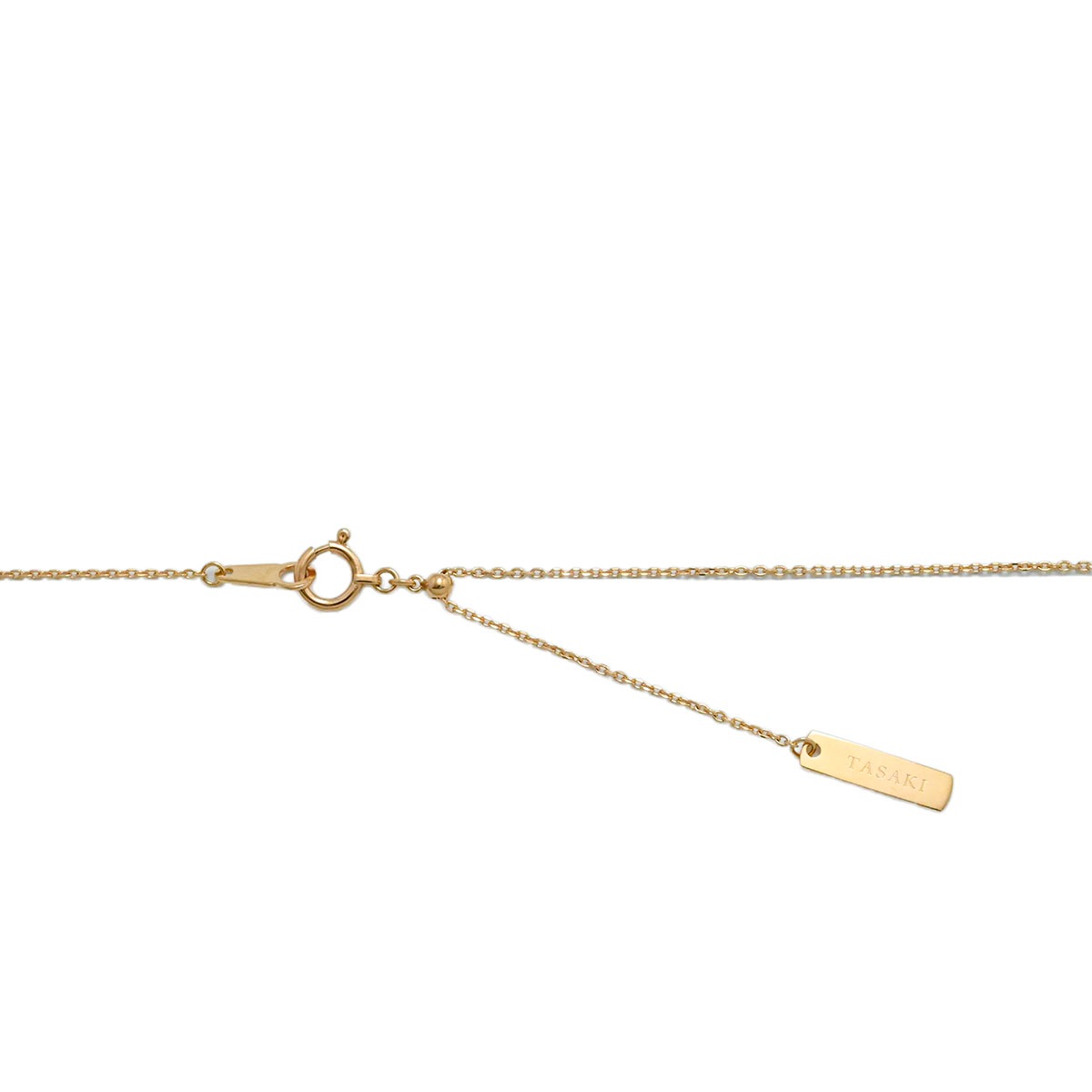 タサキ TASAKI 750SG サクラゴールド ガーネット リーフモチーフ ペアシェイプ ピンクゴールドネックレス レディース  3950