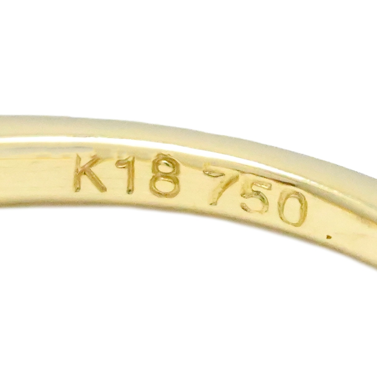ノンブランド K18YG イエローゴールド ダイヤ0.15ct ピンキーリング サイズ3.5号 レディース  2050