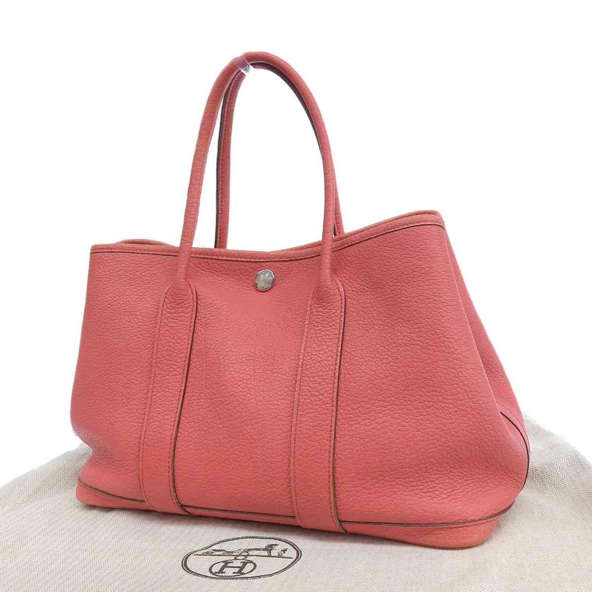 エルメス HERMES ガーデンパーティTPM ハンドバッグ ネゴンダ ブーゲンビリアシルバー金具 レディース □O刻印 8722