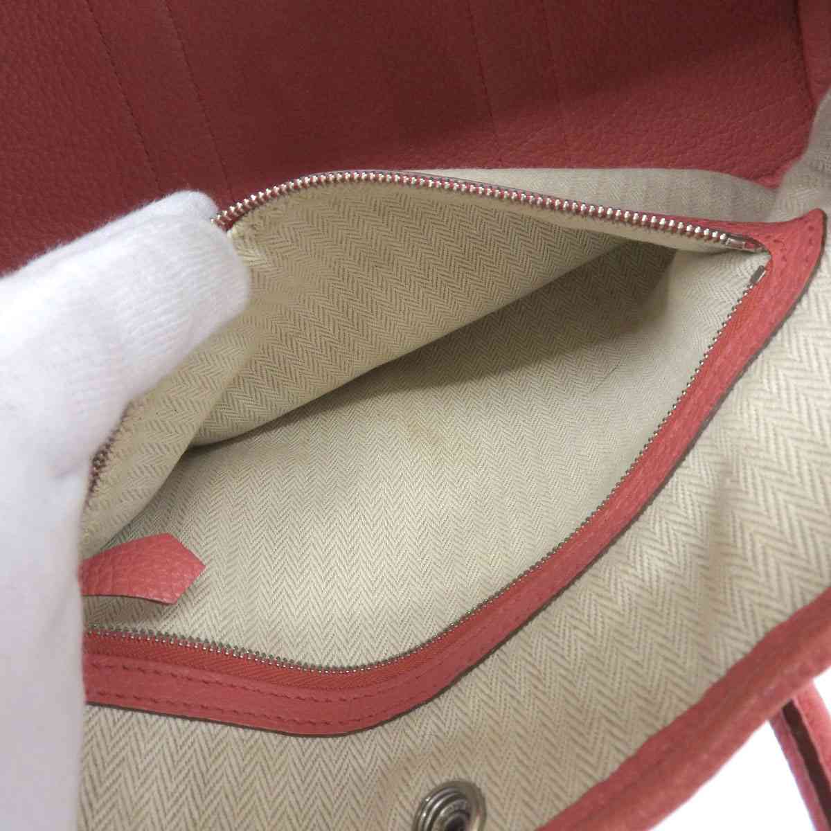 エルメス HERMES ガーデンパーティTPM ハンドバッグ ネゴンダ ブーゲンビリアシルバー金具 レディース □O刻印 8722