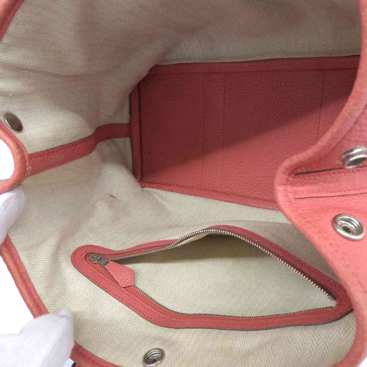 エルメス HERMES ガーデンパーティTPM ハンドバッグ ネゴンダ ブーゲンビリアシルバー金具 レディース □O刻印 8722