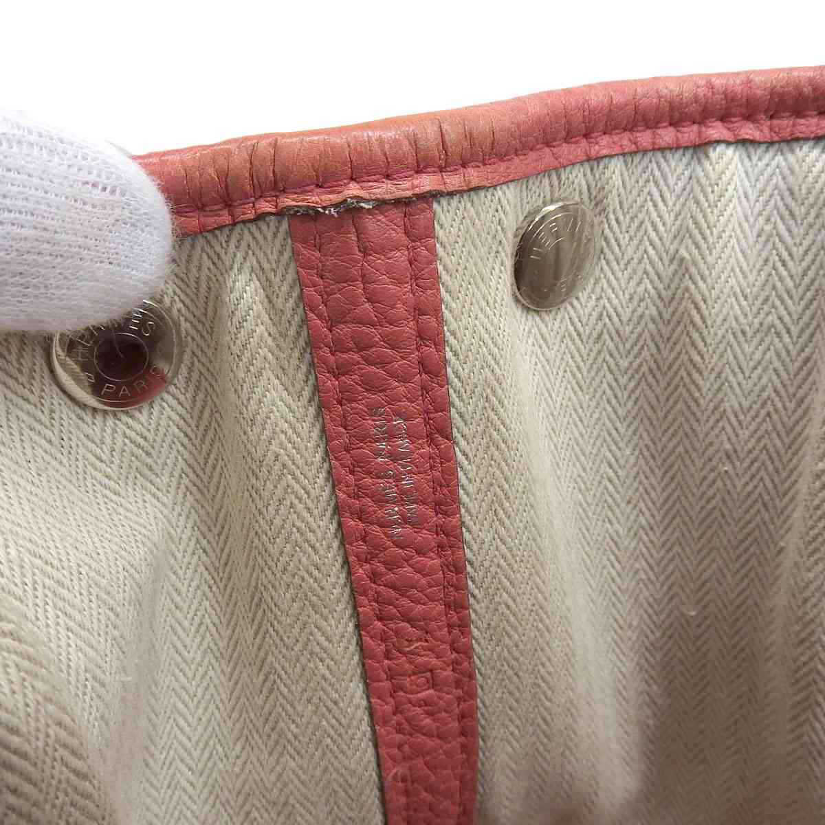 エルメス HERMES ガーデンパーティTPM ハンドバッグ ネゴンダ ブーゲンビリアシルバー金具 レディース □O刻印 8722