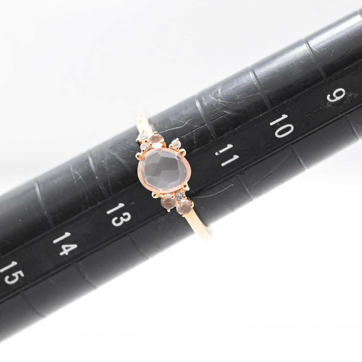 ルジアダ K18PG ピンクゴールド ローズクオーツ リング 12号 レディース  3283