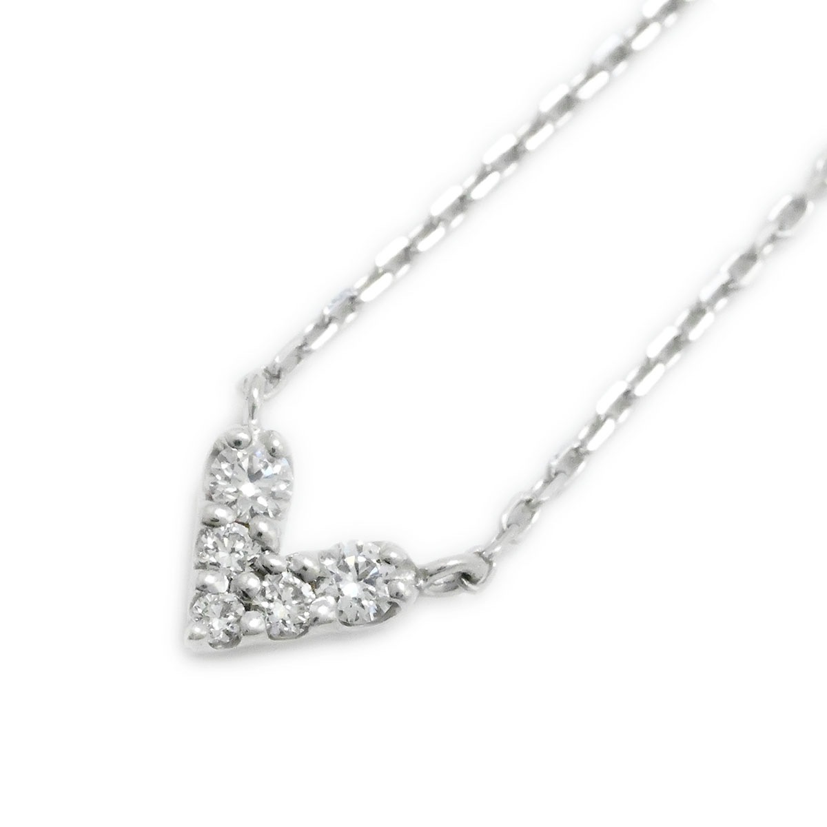 ポンテヴェッキオ K18WG ホワイトゴールド ダイヤ0.06ct ネックレス レディース  3790