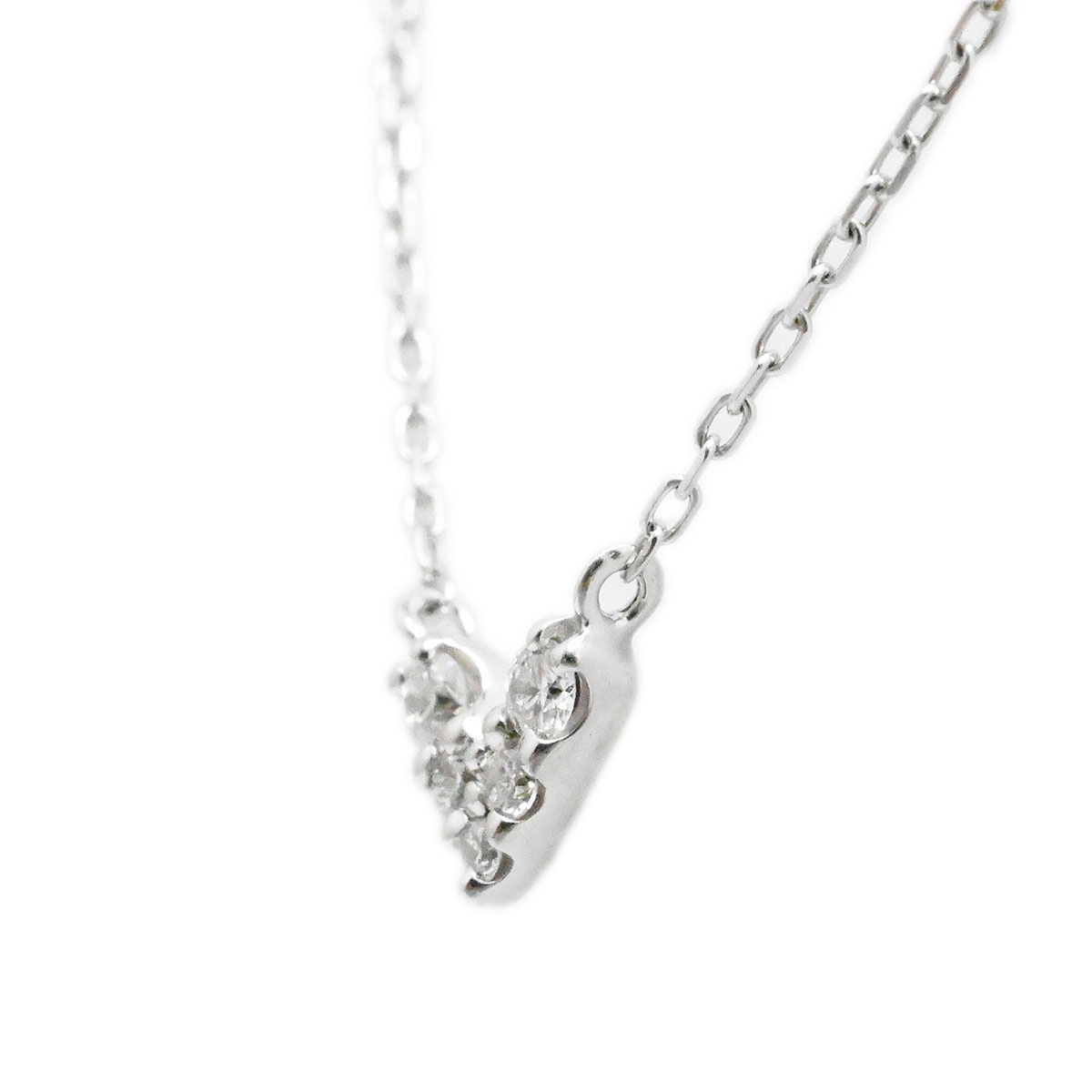 ポンテヴェッキオ K18WG ホワイトゴールド ダイヤ0.06ct ネックレス レディース  3790