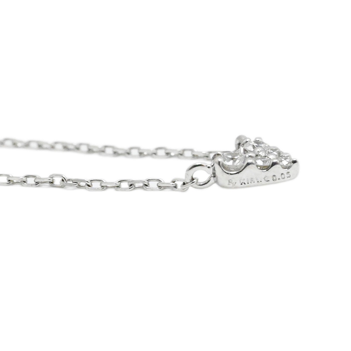 ポンテヴェッキオ K18WG ホワイトゴールド ダイヤ0.06ct ネックレス レディース  3790