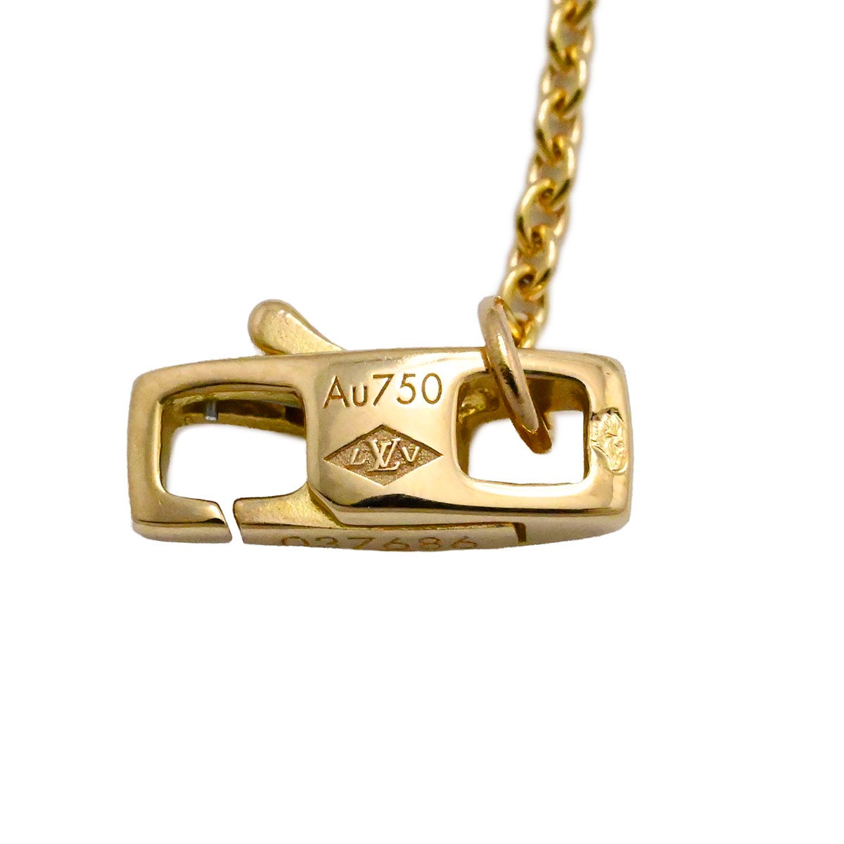 ルイヴィトン LOUIS VUITTON  750YG K18YG イエローゴールド パンダンティフアンプラント ネックレス レディース  3951