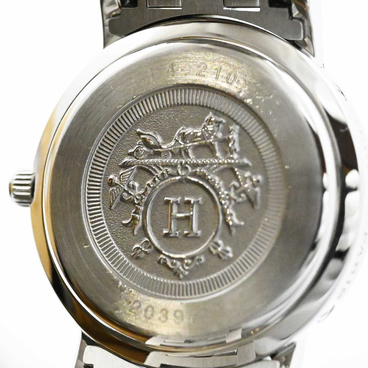 エルメス HERMES クリッパー SS ステンレス CL4.210 レディース クォーツ デイト CL4.210 3427