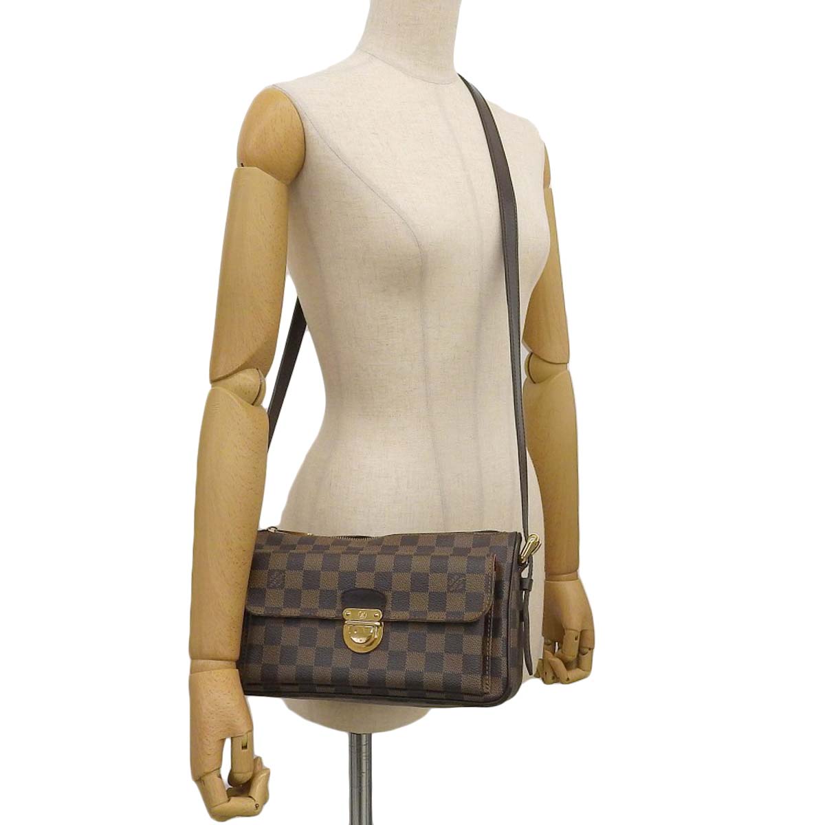 ルイヴィトン LOUIS VUITTON ダミエ ラヴェッロGM ショルダーバッグ エベヌ レディース N60006 4287