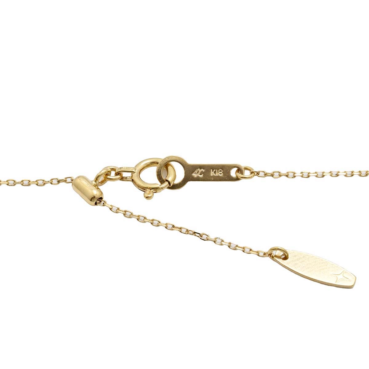 ４℃ ヨンドシー　 K18ＹG イエローゴールド ダイヤ0.066ct ハートモチーフ ネックレス レディース  3590