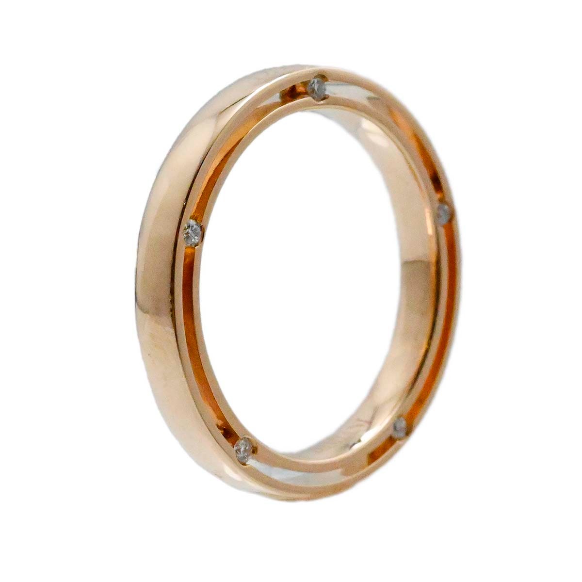 ダミアーニ DAMIANI 750PG ピンクゴールド Dサイド D.SIDE ダイヤ リング 8号 レディース  3668
