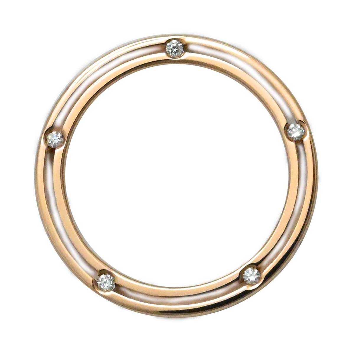 ダミアーニ DAMIANI 750PG ピンクゴールド Dサイド D.SIDE ダイヤ リング 8号 レディース  3668